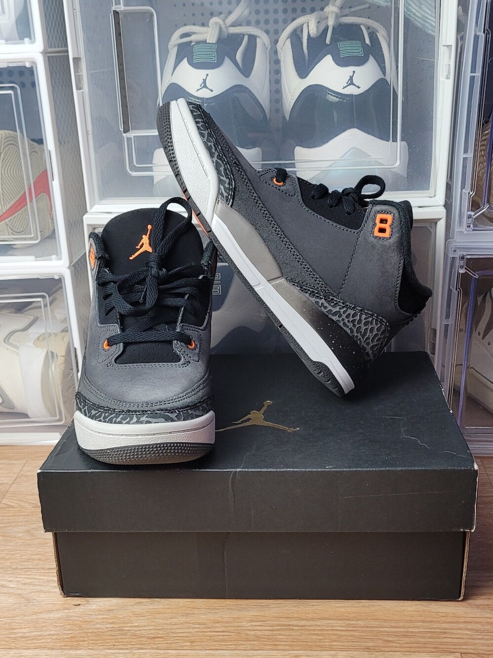 Little Kid's Jordan 3 Retro "Fear" Night Stadium/Total Orng (DM0966 080)